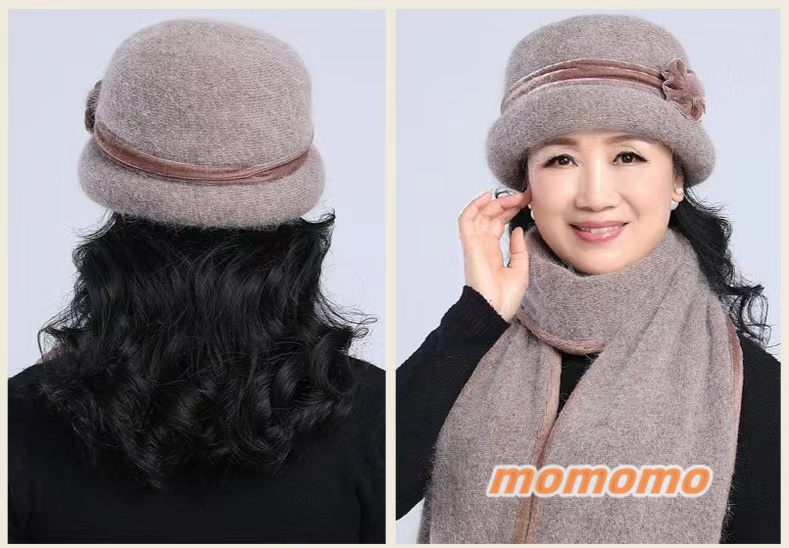 全10色 ! ニット 帽子 ニット帽 レディース 中高年 年配向け 暖かい 70代 お母さん 60代 防寒 おばあちゃん 秋冬 ファー うさぎの毛 