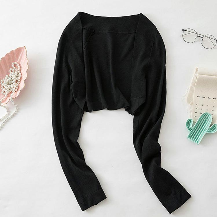 ボレロ 春 夏 秋 涼しい レディース きれいめ シンプル カーディガン ニット キレイめ 上品 お呼ばれ 二 ショート丈 結婚式 薄手 羽織り 長袖 