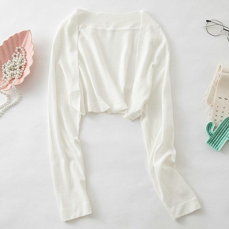 ボレロ 春 夏 秋 涼しい レディース きれいめ シンプル カーディガン ニット キレイめ 上品 お呼ばれ 二 ショート丈 結婚式 薄手 羽織り 長袖 