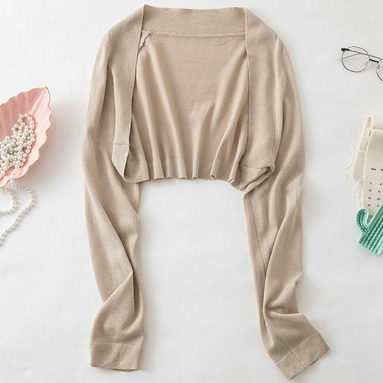 ボレロ 春 夏 秋 涼しい レディース きれいめ シンプル カーディガン ニット キレイめ 上品 お呼ばれ 二 ショート丈 結婚式 薄手 羽織り 長袖 