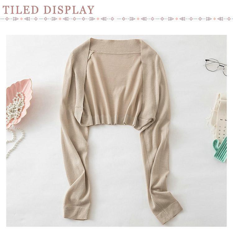 ボレロ 春 夏 秋 涼しい レディース きれいめ シンプル カーディガン ニット キレイめ 上品 お呼ばれ 二 ショート丈 結婚式 薄手 羽織り 長袖 