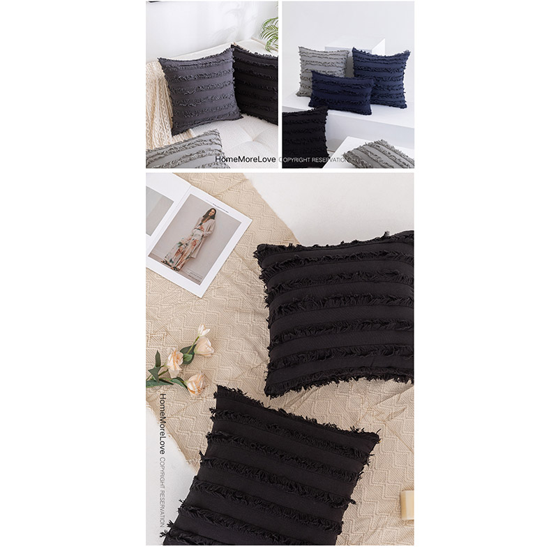 クッションカバー 北欧 おしゃれ マルチカラー長方形 ボヘミアン風 綿麻 インテリア 在宅勤務 洗濯可 高級感 柔らかい 春夏秋冬 洗濯OK フリンジ 背当て 