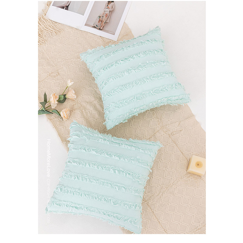 クッションカバー 北欧 おしゃれ マルチカラー長方形 ボヘミアン風 綿麻 インテリア 在宅勤務 洗濯可 高級感 柔らかい 春夏秋冬 洗濯OK フリンジ 背当て 