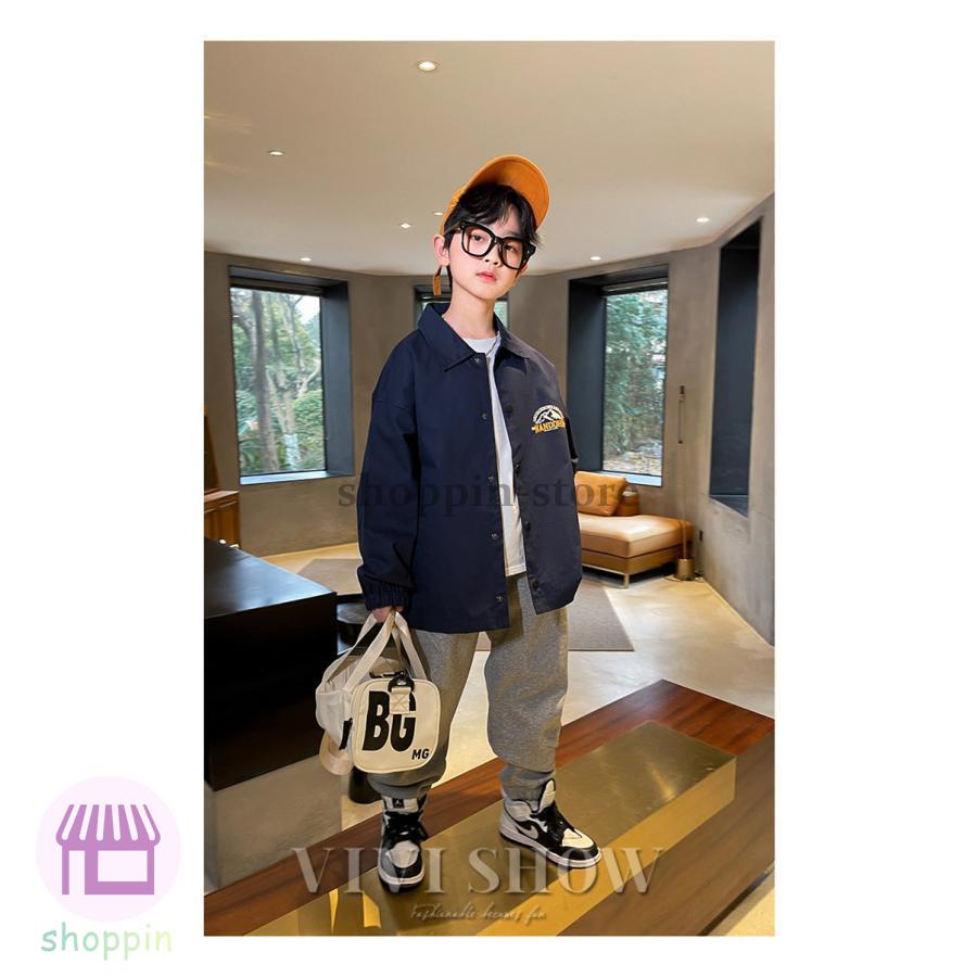 キッズ 長袖 トップス アウター カジュアル おしゃれ ワンポイント 動きやすい あわせやすい ゆったり シンプル 着やすい 