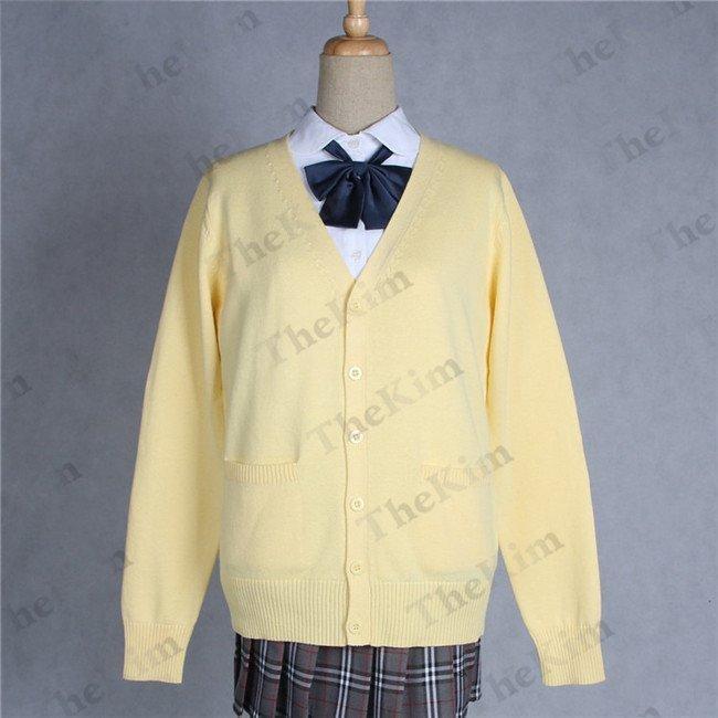 ニットカーディガン スクールカーディガン 女子 ニット 学生 長袖 厚手 ユニセックス 男女兼用 きれいめ 通学 無地 秋 春 通勤 