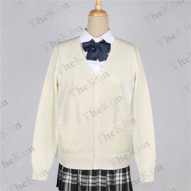 ニットカーディガン スクールカーディガン 女子 ニット 学生 長袖 厚手 ユニセックス 男女兼用 きれいめ 通学 無地 秋 春 通勤 