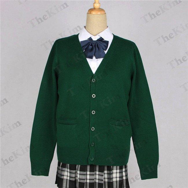 ニットカーディガン スクールカーディガン 女子 ニット 学生 長袖 厚手 ユニセックス 男女兼用 きれいめ 通学 無地 秋 春 通勤 