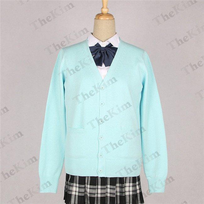 ニットカーディガン スクールカーディガン 女子 ニット 学生 長袖 厚手 ユニセックス 男女兼用 きれいめ 通学 無地 秋 春 通勤 