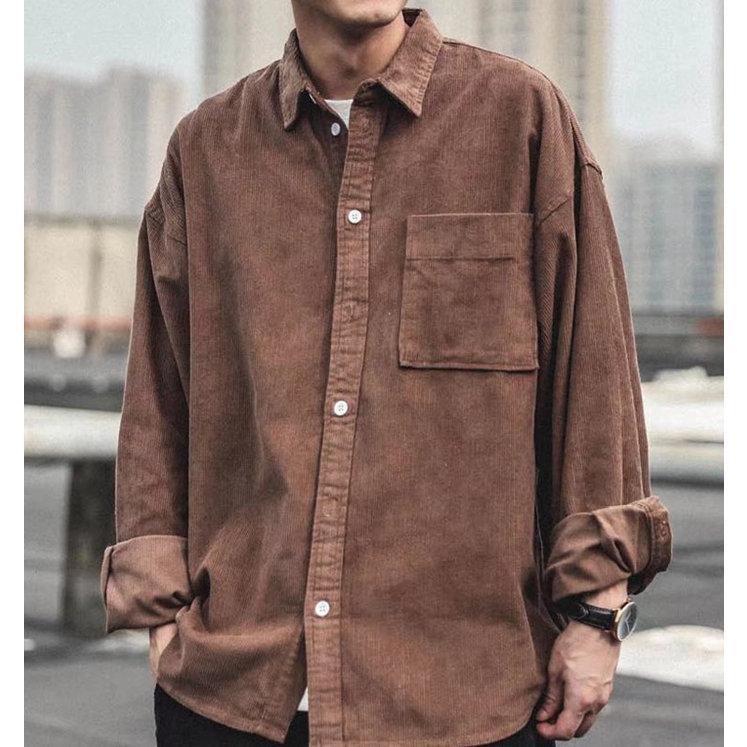 シャツ メンズ トップス 秋服 カジュアルシャツ 長袖シャツ 開襟 無地 カジュアル おしゃれ ビジネス ライトアウター 