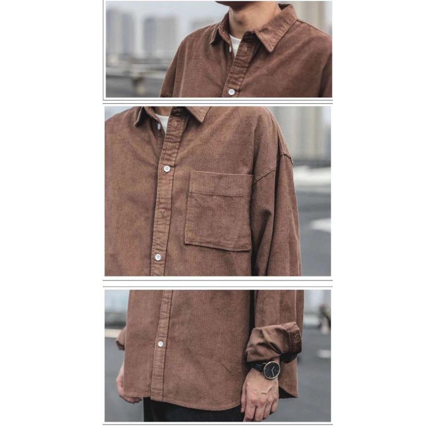 シャツ メンズ トップス 秋服 カジュアルシャツ 長袖シャツ 開襟 無地 カジュアル おしゃれ ビジネス ライトアウター 