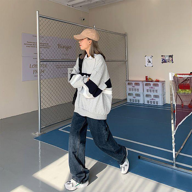 デニム レディース パンツ ストレート デニムパンツ ワイドパンツ 美脚 ボゴムストレッチ ハイウエスト 脚長 