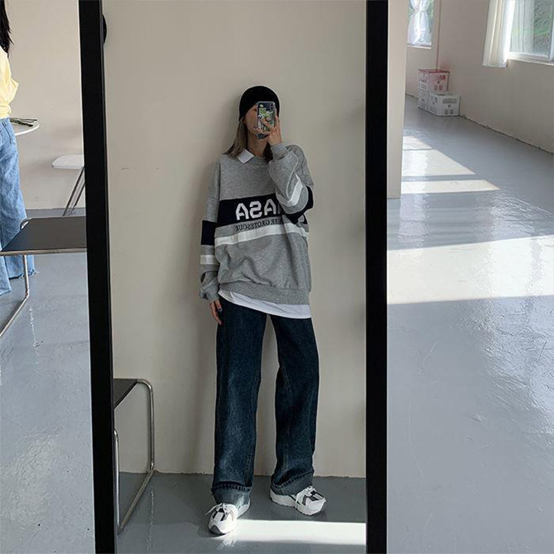 デニム レディース パンツ ストレート デニムパンツ ワイドパンツ 美脚 ボゴムストレッチ ハイウエスト 脚長 