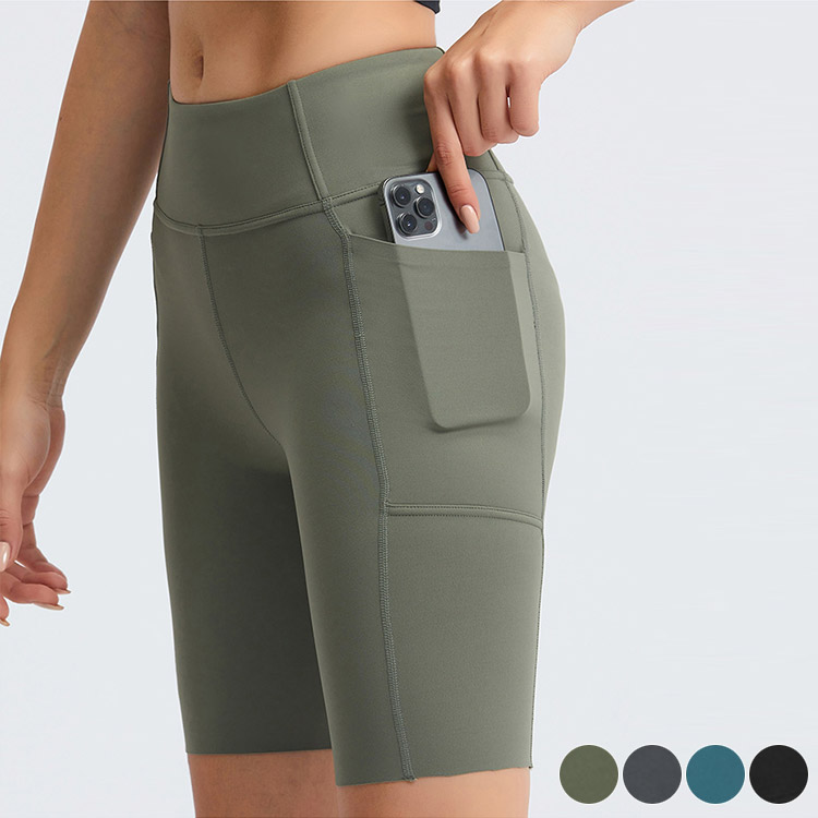 ヨガウェア ホットヨガ ヨガパンツ パンツ レギンス スパッツ ポケット 膝上 ハイウエスト レディース ショート丈 スポーツウエア スポーツウェア 