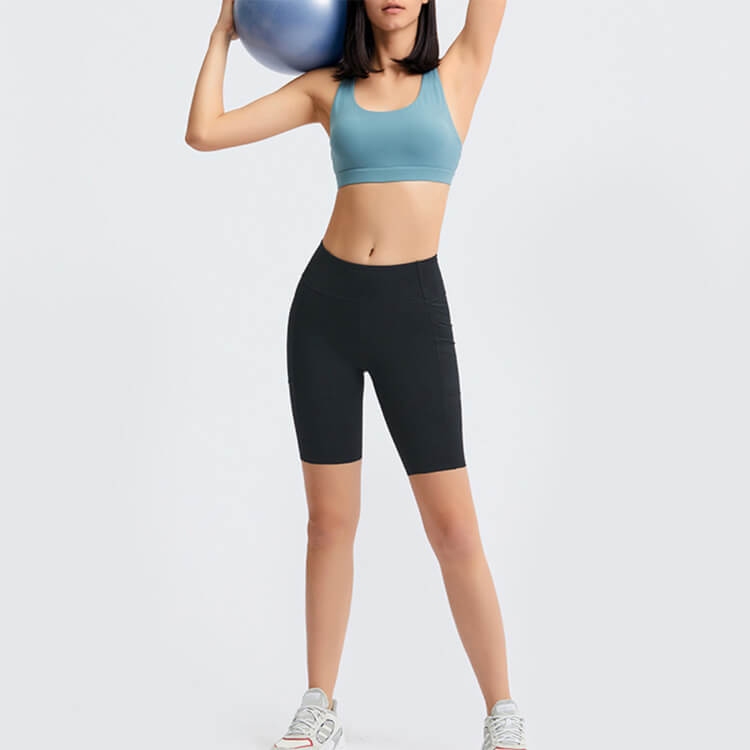 ヨガウェア ホットヨガ ヨガパンツ パンツ レギンス スパッツ ポケット 膝上 ハイウエスト レディース ショート丈 スポーツウエア スポーツウェア 