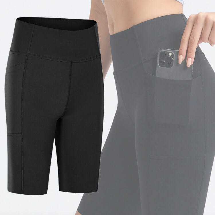 ヨガウェア ホットヨガ ヨガパンツ パンツ レギンス スパッツ ポケット 膝上 ハイウエスト レディース ショート丈 スポーツウエア スポーツウェア 