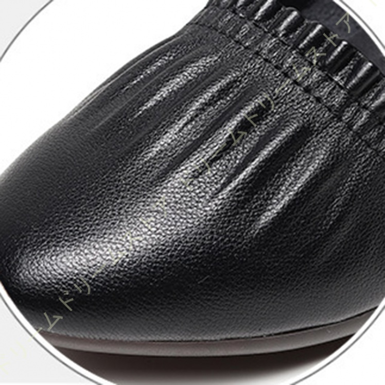 歩きやすい パンプス ウェッジソール ローヒール フラットパンプス レディース ギャザー 美脚 痛くない コンフォート アーモンドトゥ スリッポン 3CMヒール 