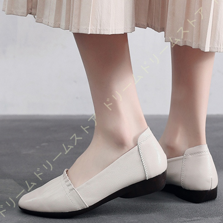 歩きやすい パンプス ウェッジソール ローヒール フラットパンプス レディース ギャザー 美脚 痛くない コンフォート アーモンドトゥ スリッポン 3CMヒール 