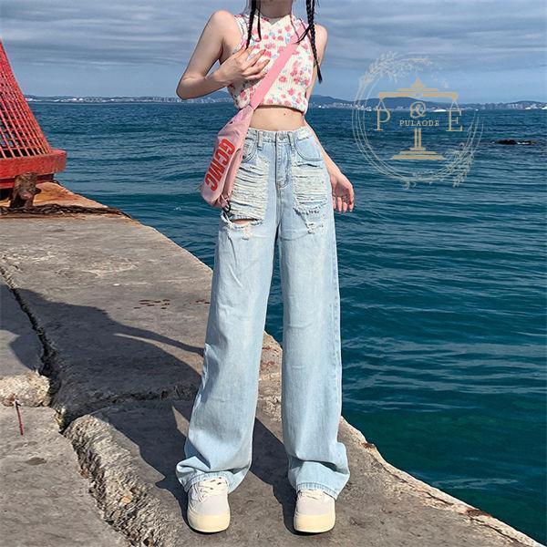 デニムパンツ レディース ジーンズ ジーパン バギーパンツ ガウチョパンツ ゆったり 美シルエット ファッション ワイドパンツ 春夏秋 
