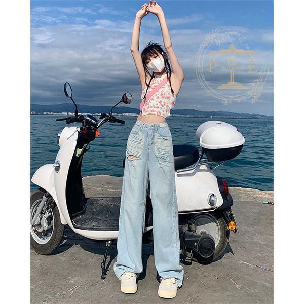 デニムパンツ レディース ジーンズ ジーパン バギーパンツ ガウチョパンツ ゆったり 美シルエット ファッション ワイドパンツ 春夏秋 
