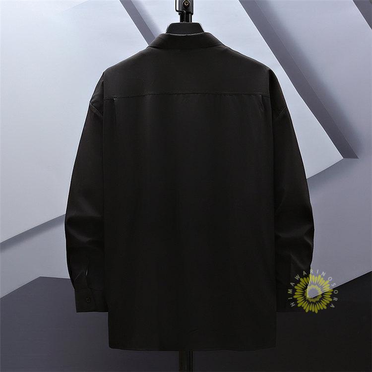 長袖シャツ メンズ シャツ ゆったり カジュアルシャツ 無地 ビジネス おしゃれ 大きいサイズ 白シャツ 秋服 秋 ファッション トップス 