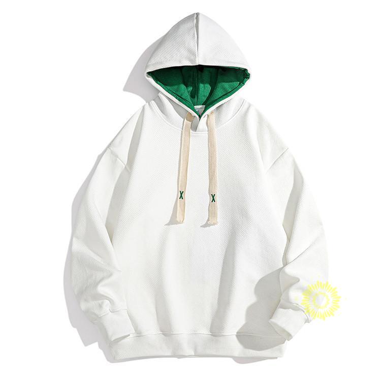 長袖メンズ スウェットパーカ 無地 プルオーバー シンプル 春服 秋服 ゆったり フード付き トップス カジュアル 