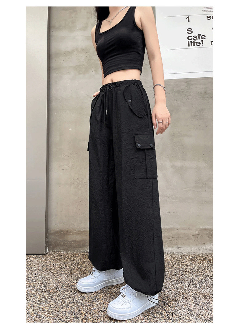 カーゴパンツ レディース ミリタリーパンツ カーゴ ロングパンツ テーパードパンツ 美シルエット ワイドパンツ ダンス衣装 ウエストゴム ヒップホップ 