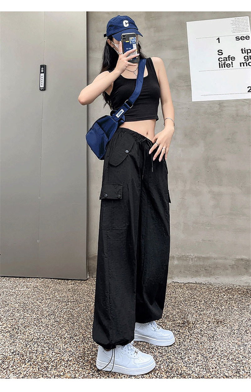 カーゴパンツ レディース ミリタリーパンツ カーゴ ロングパンツ テーパードパンツ 美シルエット ワイドパンツ ダンス衣装 ウエストゴム ヒップホップ 