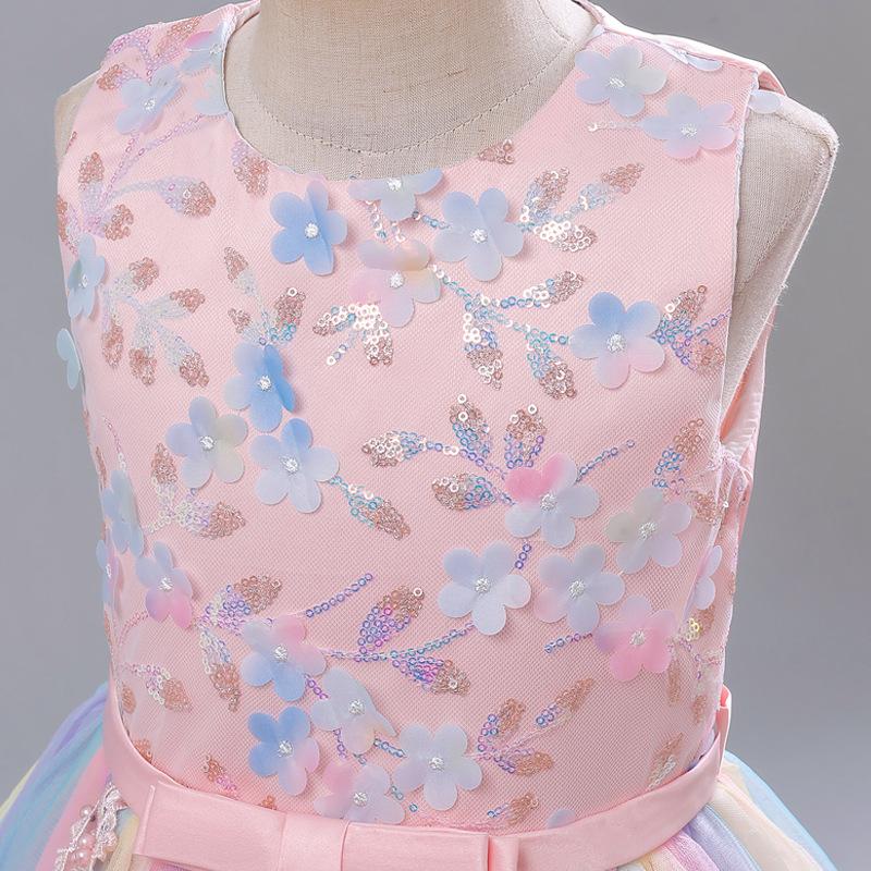 子供ドレス ワンピース 発表会 ピアノ 結婚式 キッズドレス 刺繍 フラワーガール フォーマル 子ども コンクール 