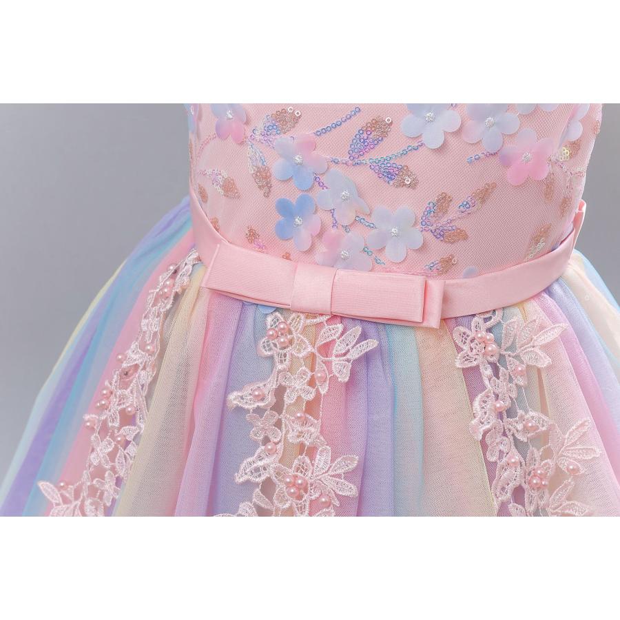 子供ドレス ワンピース 発表会 ピアノ 結婚式 キッズドレス 刺繍 フラワーガール フォーマル 子ども コンクール 