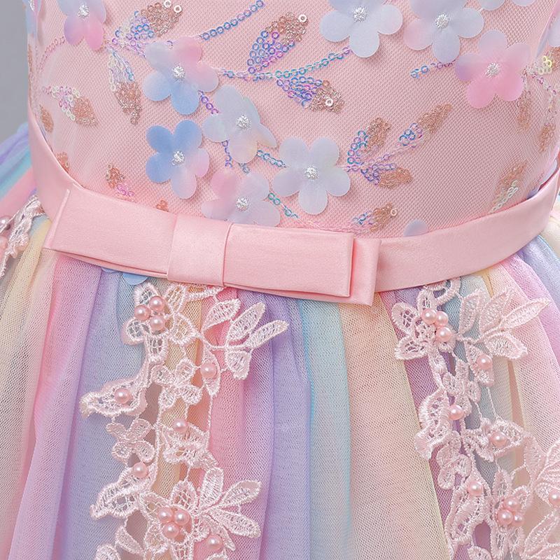 子供ドレス ワンピース 発表会 ピアノ 結婚式 キッズドレス 刺繍 フラワーガール フォーマル 子ども コンクール 