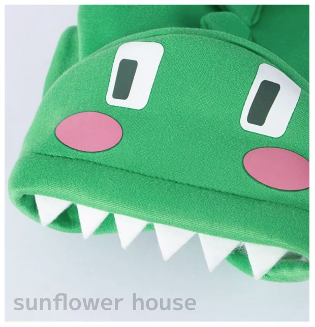 ペット服 ネコ服 怪獣服 恐竜服 緑色 部屋着 くつろぎ 快適 。 旅 イベント カジュアル 軽量 小旅行 かわいい おでかけ 着心地 