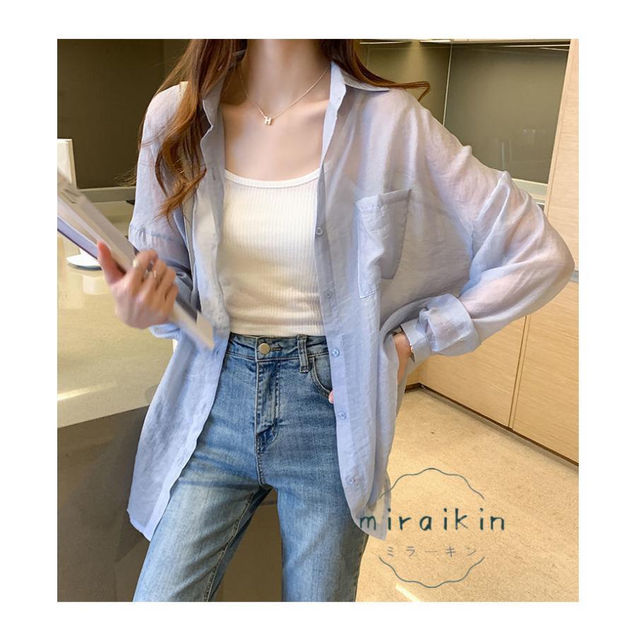 UVカットシャツ ブラウス カーディガン レディース 夏物 トップス 30代 40代 20代 カジュアル ゆったり 冷房対策 紫外線対策 UV対策 体型カバー 長袖 