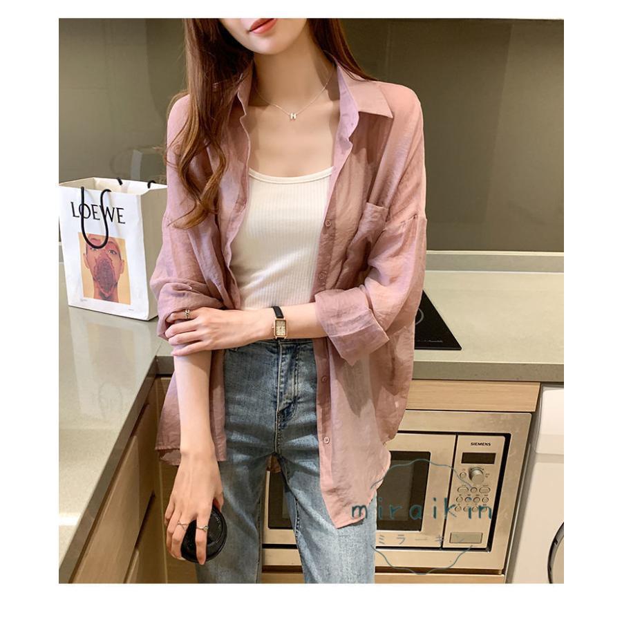 UVカットシャツ ブラウス カーディガン レディース 夏物 トップス 30代 40代 20代 カジュアル ゆったり 冷房対策 紫外線対策 UV対策 体型カバー 長袖 