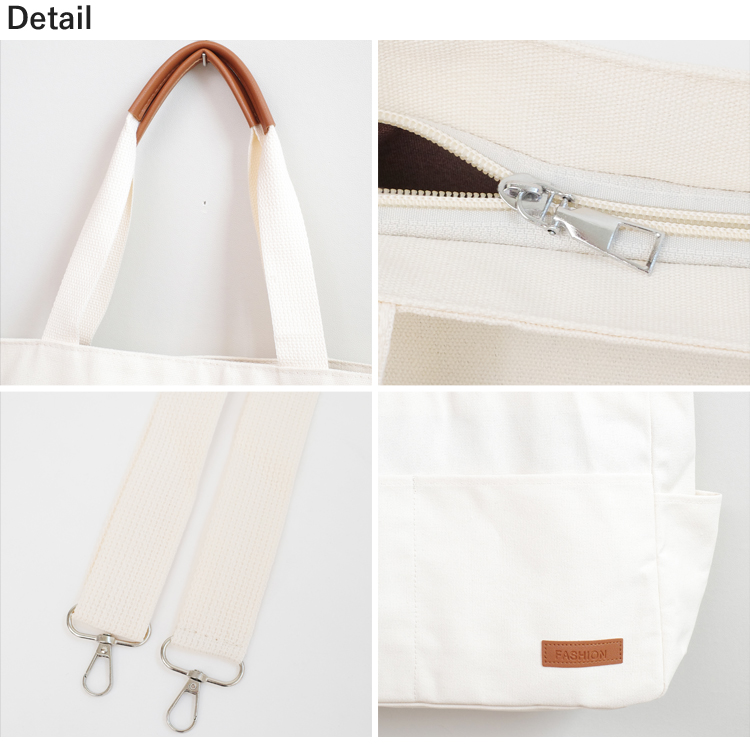 全品送料無料一部除く 2WAY マルチポケット キャンバストートバッグ レディース 韓国 おしゃれ プチプラ 