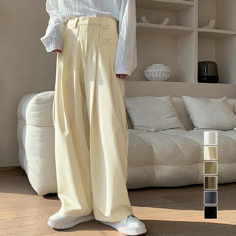 ワイドパンツ レディースハイウエスト韓国 。可  