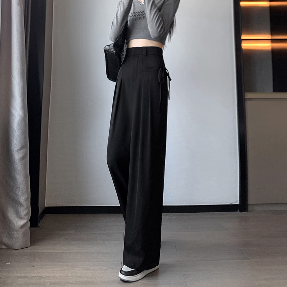 ワイドパンツ レディースハイウエスト韓国 。可  