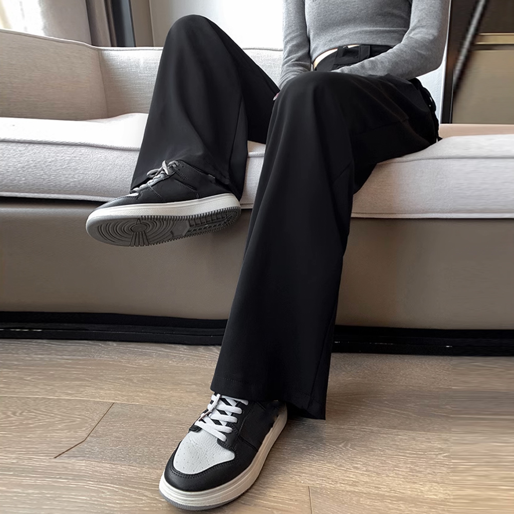 ワイドパンツ レディースハイウエスト韓国 。可  