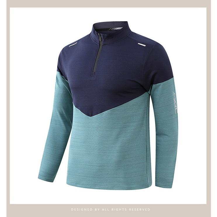 長袖Tシャツ メンズ Tシャツ ボトルネック ファスナー 長袖 速乾性 配色 カジュアル トップス 通気性 弾力性 ストレッチ 