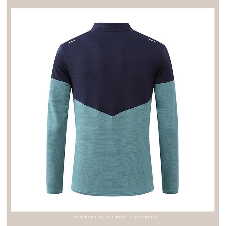 長袖Tシャツ メンズ Tシャツ ボトルネック ファスナー 長袖 速乾性 配色 カジュアル トップス 通気性 弾力性 ストレッチ 