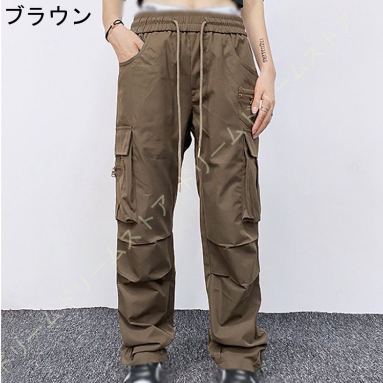 ミリタカーゴパンツ メンズ ゆったり ポケット カーゴパンツ ミリタリーパンツ カーゴ パンツ 衣装 ズボン 黒 ダンス ヒップホップ ストリート系 