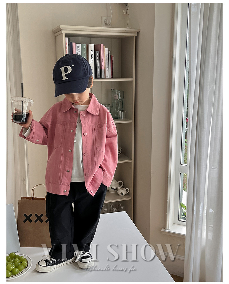 キッズ シャツ 長袖 トップス アウター スナップボタン シンプル おしゃれ 着やすい ゆったり かわいい ノーカジュアルシャツ あわせやすい 動きやすい 