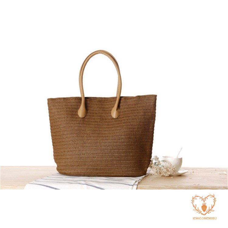 かごバッグ 編みバック トートバッグ 夏 大容量 かご レディースバック バッグ カバン 夏新作 美ゆる 無地 春 コーデ ショルダーバッグ かばん 5色 