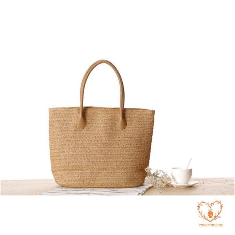 かごバッグ 編みバック トートバッグ 夏 大容量 かご レディースバック バッグ カバン 夏新作 美ゆる 無地 春 コーデ ショルダーバッグ かばん 5色 