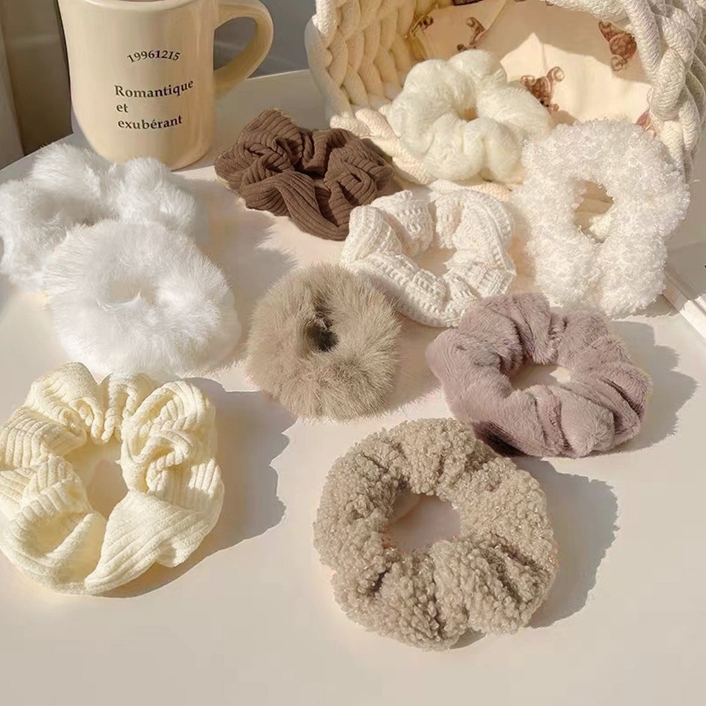 シュシュ 7本セット秋冬ヘアアクセサ。可  