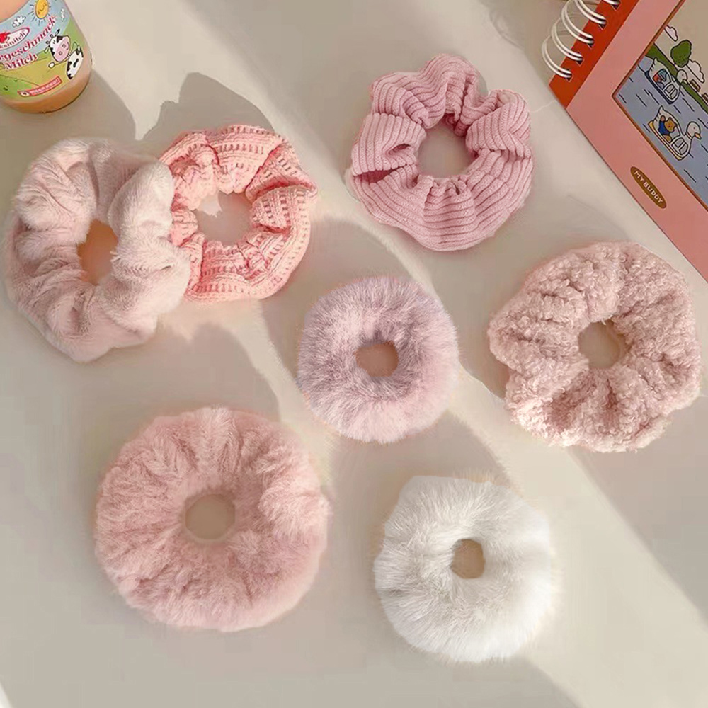 シュシュ 7本セット秋冬ヘアアクセサ。可  