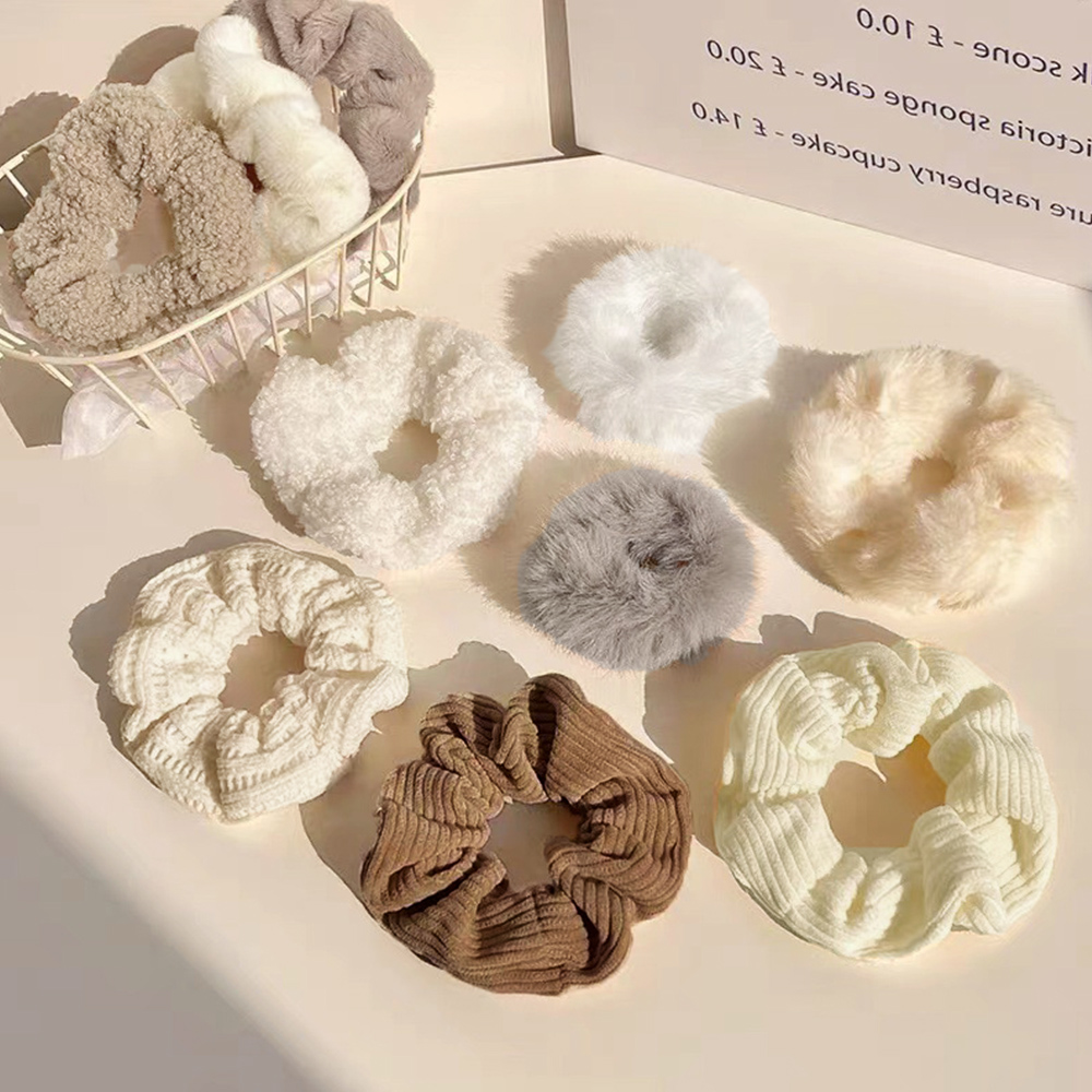 シュシュ 7本セット秋冬ヘアアクセサ。可  