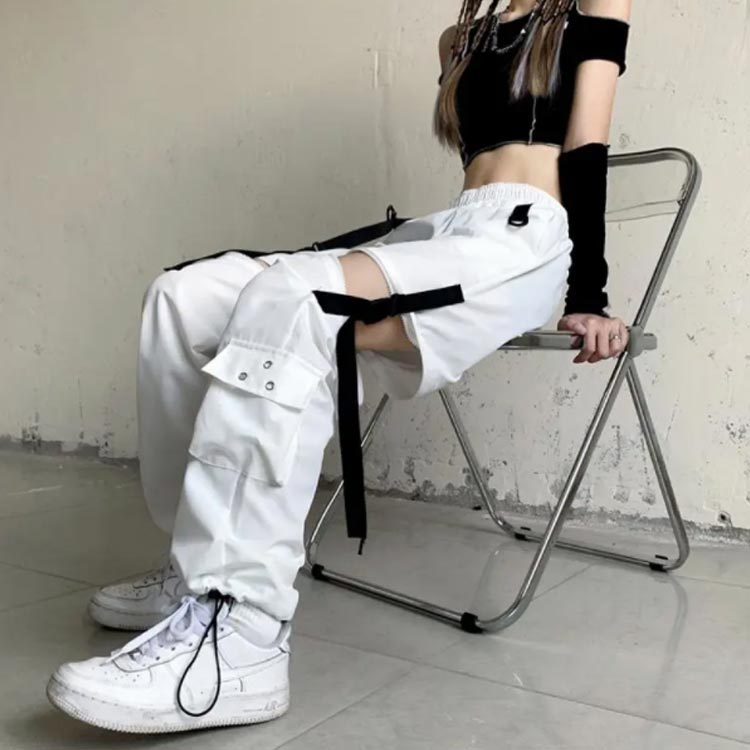 2WAY チノパンツ カーゴパンツ ロングパンツ レディース ゆったり ダンスパ 大きいサイズ ボジョガーパンツ ワークパンツ ワイドパンツ 