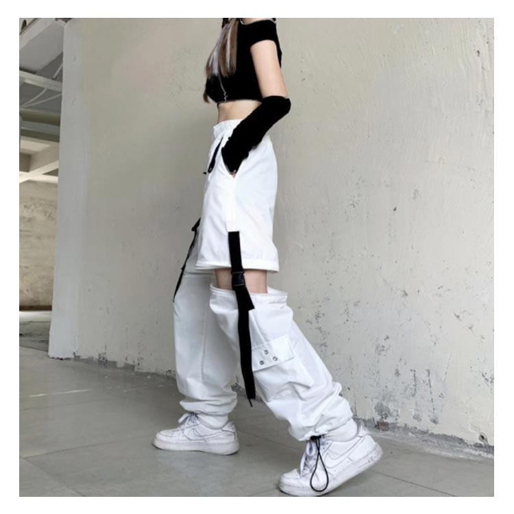 2WAY チノパンツ カーゴパンツ ロングパンツ レディース ゆったり ダンスパ 大きいサイズ ボジョガーパンツ ワークパンツ ワイドパンツ 