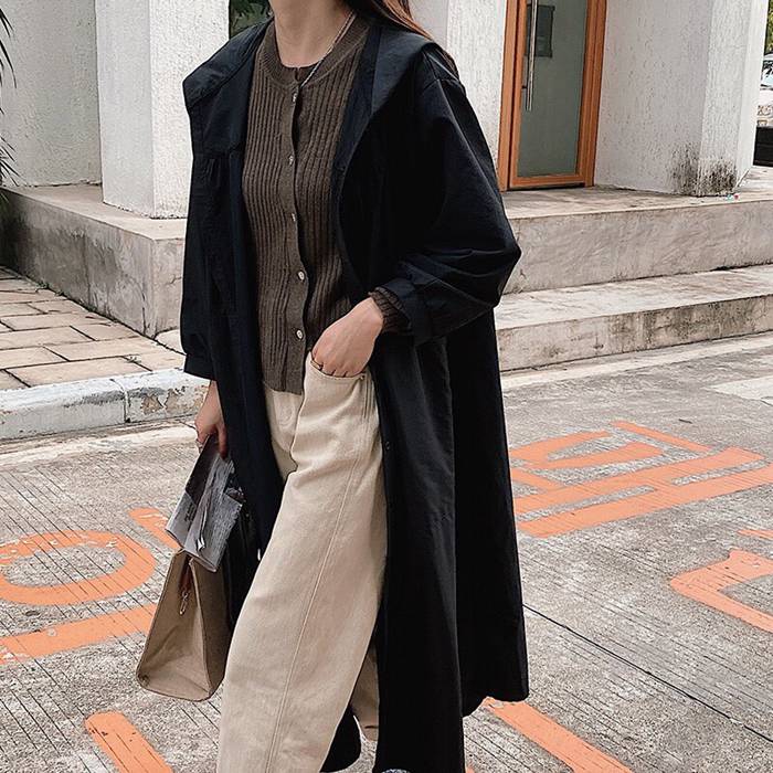 トレンチコート ロングコート シャツワンピース ロング丈 羽織り 体型カバー レディース 秋 ドルマン ビッグシルエット 大きいサイズ 