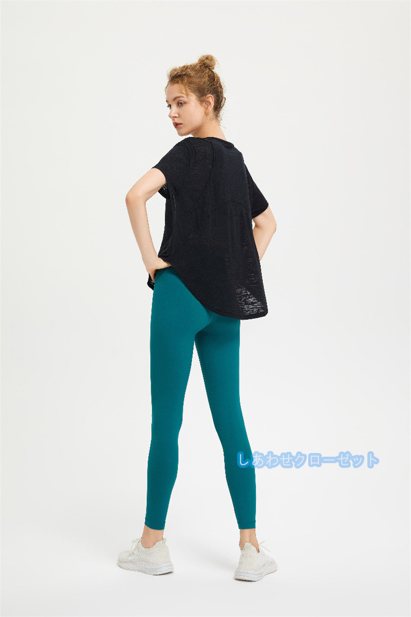 ヨガウェア レディース トップス 半袖 Tシャツ ホットヨガ かわいい フィットネス ランニングウェア 吸汗 速乾 スポーツウェア おしゃれ 